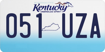 KY license plate 051UZA