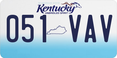 KY license plate 051VAV
