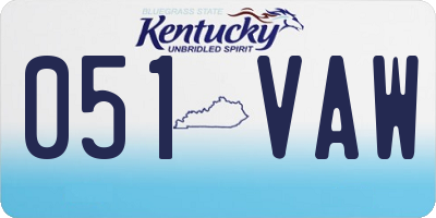 KY license plate 051VAW