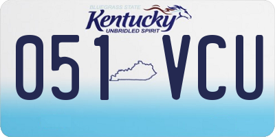 KY license plate 051VCU
