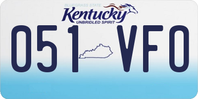 KY license plate 051VFO