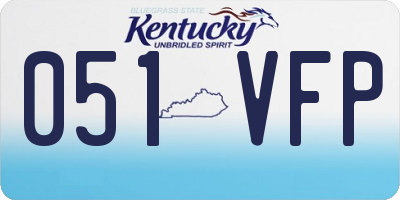 KY license plate 051VFP