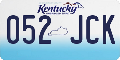 KY license plate 052JCK