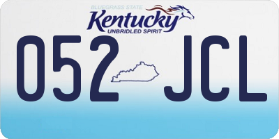 KY license plate 052JCL