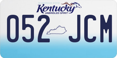 KY license plate 052JCM