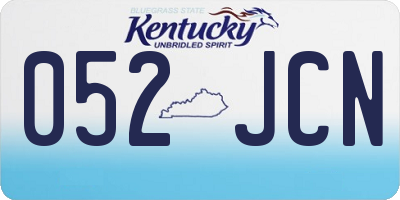 KY license plate 052JCN