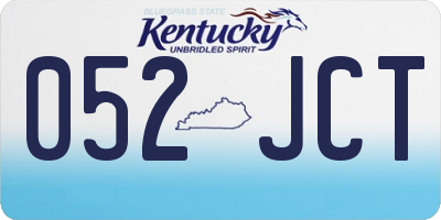 KY license plate 052JCT