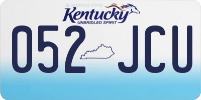 KY license plate 052JCU