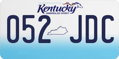 KY license plate 052JDC