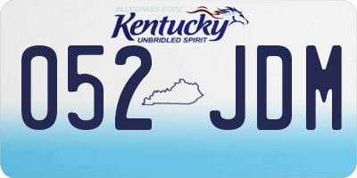 KY license plate 052JDM