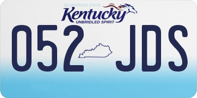 KY license plate 052JDS