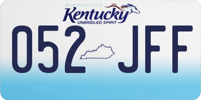 KY license plate 052JFF