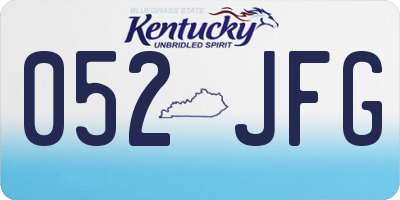 KY license plate 052JFG