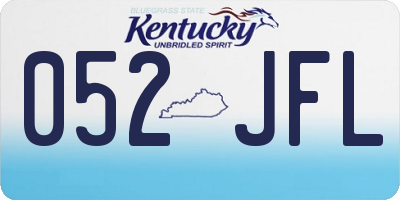 KY license plate 052JFL