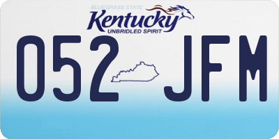 KY license plate 052JFM