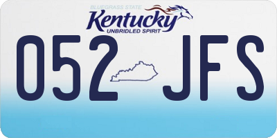 KY license plate 052JFS