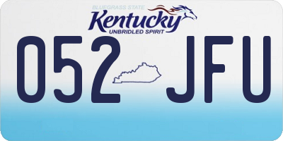 KY license plate 052JFU
