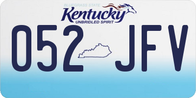 KY license plate 052JFV