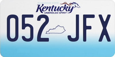 KY license plate 052JFX