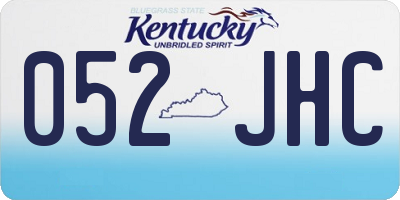KY license plate 052JHC