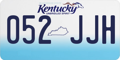 KY license plate 052JJH