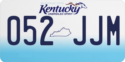 KY license plate 052JJM