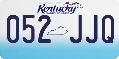 KY license plate 052JJQ