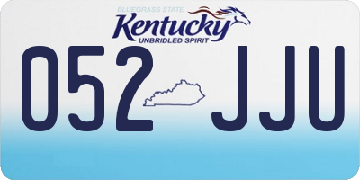 KY license plate 052JJU