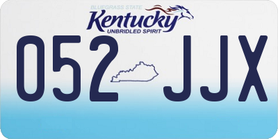 KY license plate 052JJX