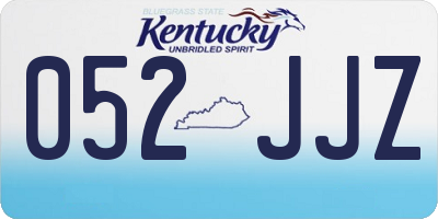 KY license plate 052JJZ