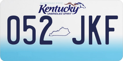 KY license plate 052JKF