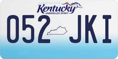 KY license plate 052JKI