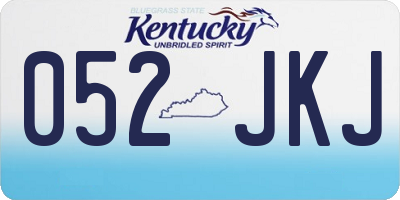 KY license plate 052JKJ