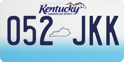 KY license plate 052JKK