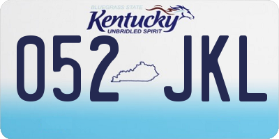 KY license plate 052JKL