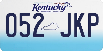 KY license plate 052JKP