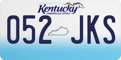 KY license plate 052JKS