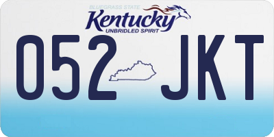 KY license plate 052JKT