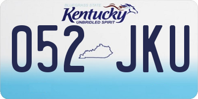 KY license plate 052JKU