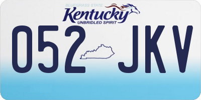 KY license plate 052JKV
