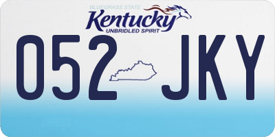 KY license plate 052JKY
