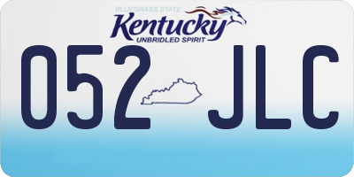 KY license plate 052JLC