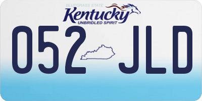 KY license plate 052JLD