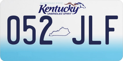 KY license plate 052JLF
