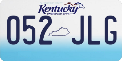 KY license plate 052JLG