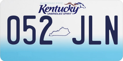 KY license plate 052JLN