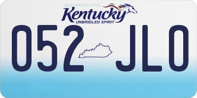 KY license plate 052JLO