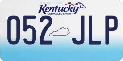 KY license plate 052JLP