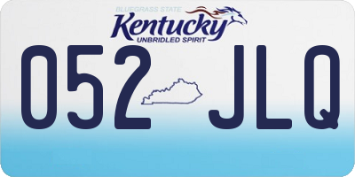 KY license plate 052JLQ