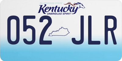 KY license plate 052JLR
